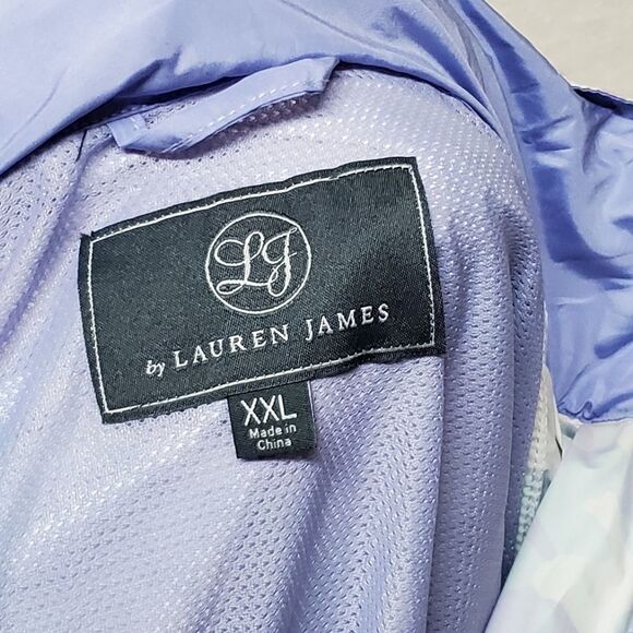 LAUREN James Ladies Pastel Camouflage Hooded Pull-over Anorak Jacket Windbreaker - Picture 15 of 15